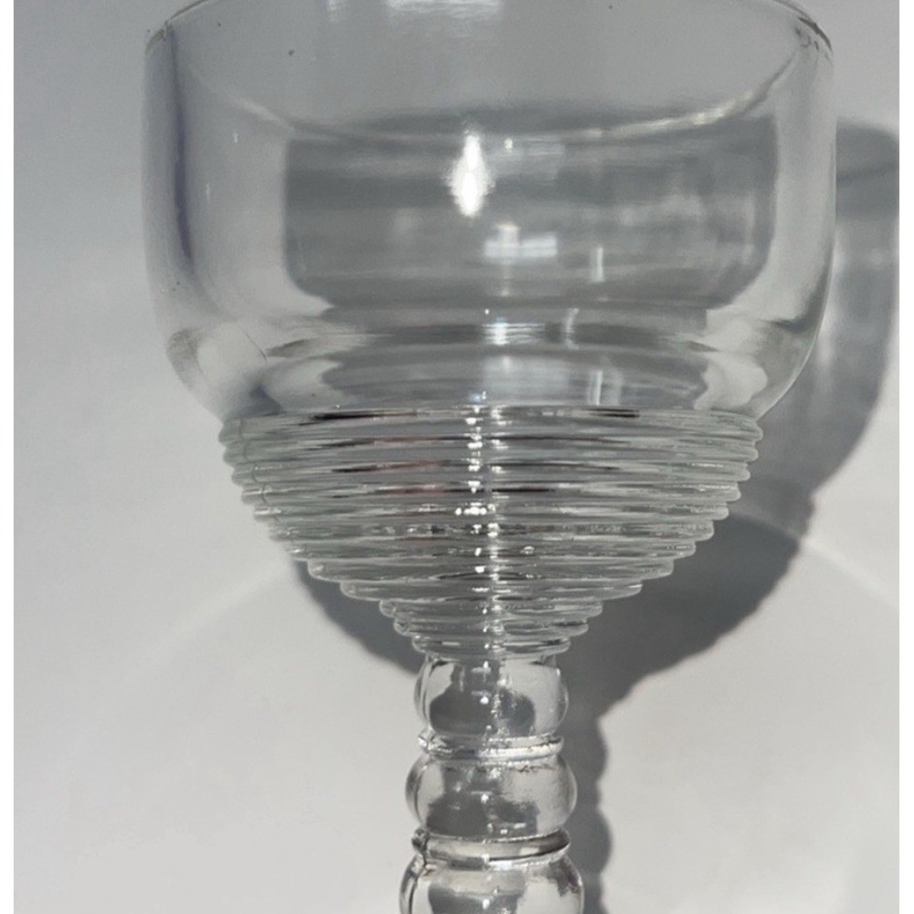 Set of 4 Vintage Beehive clear petite Sherry Gimlet stemmed Glasses - Picture 5 of 8